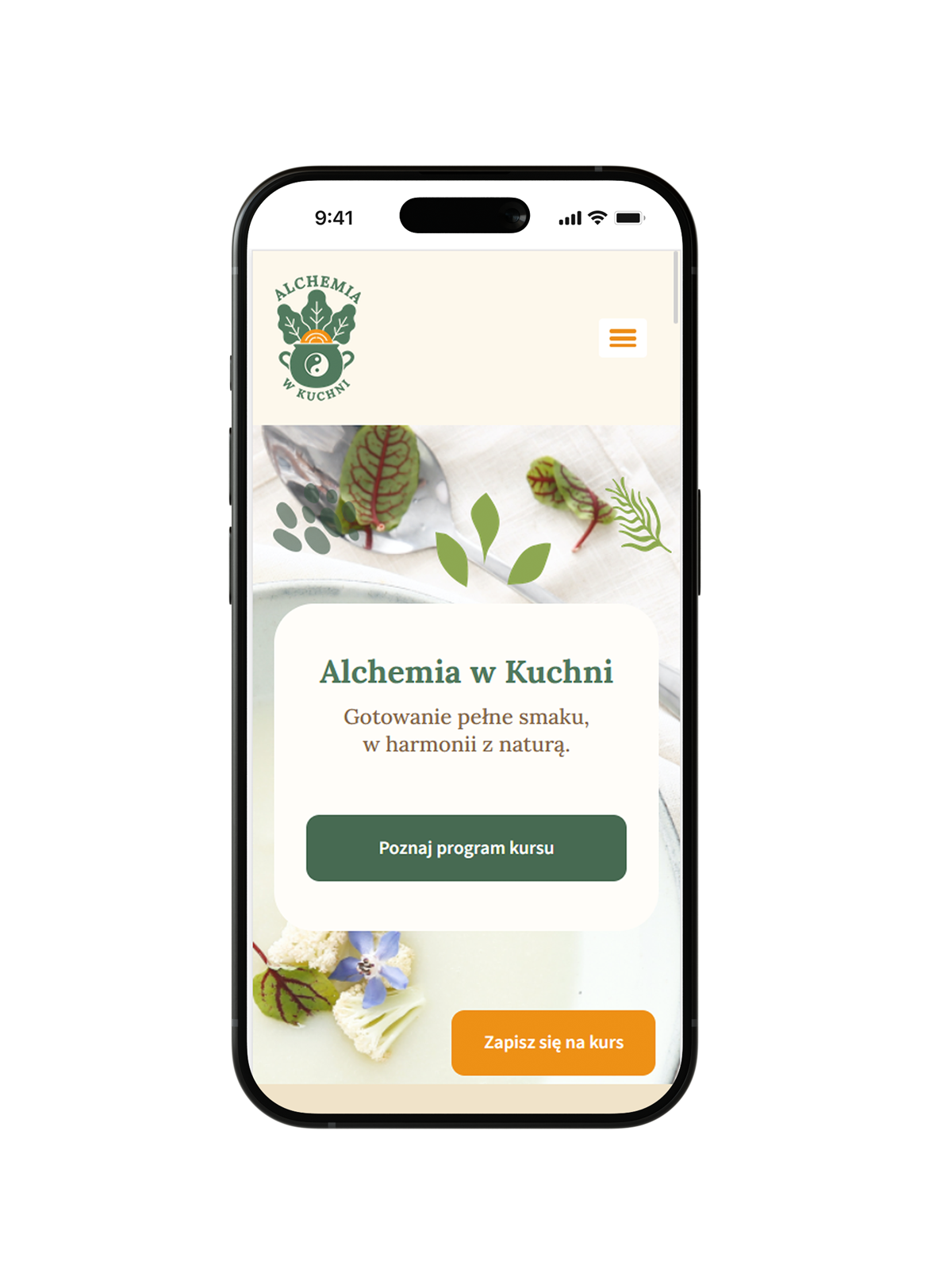 projekt mobilny strony alchemiawkuchni.pl